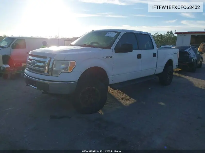 1FTFW1EFXCFC63402 2012 Ford F-150 Xlt
