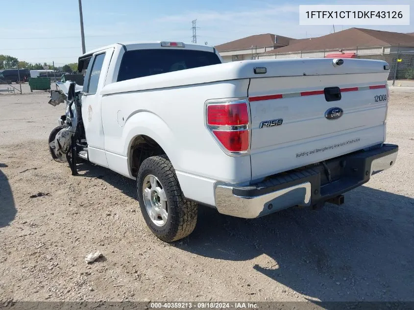 2013 Ford F-150 Xlt VIN: 1FTFX1CT1DKF43126 Lot: 40359213