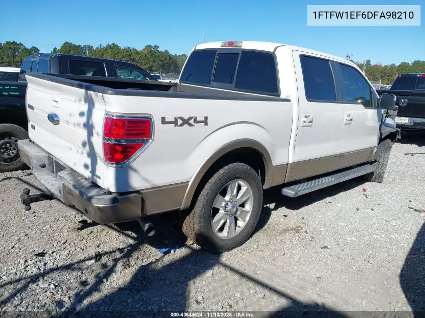 1FTFW1EF6DFA98210 2013 Ford F-150 Lariat