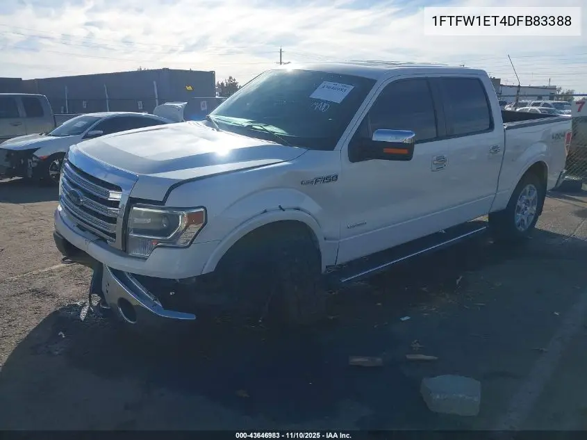 1FTFW1ET4DFB83388 2013 Ford F-150 Lariat