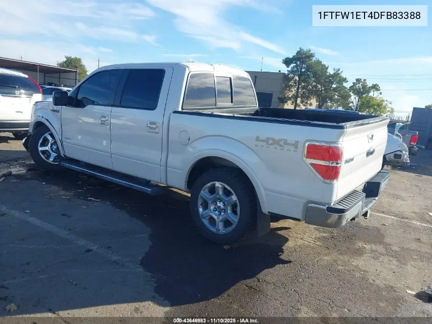 1FTFW1ET4DFB83388 2013 Ford F-150 Lariat