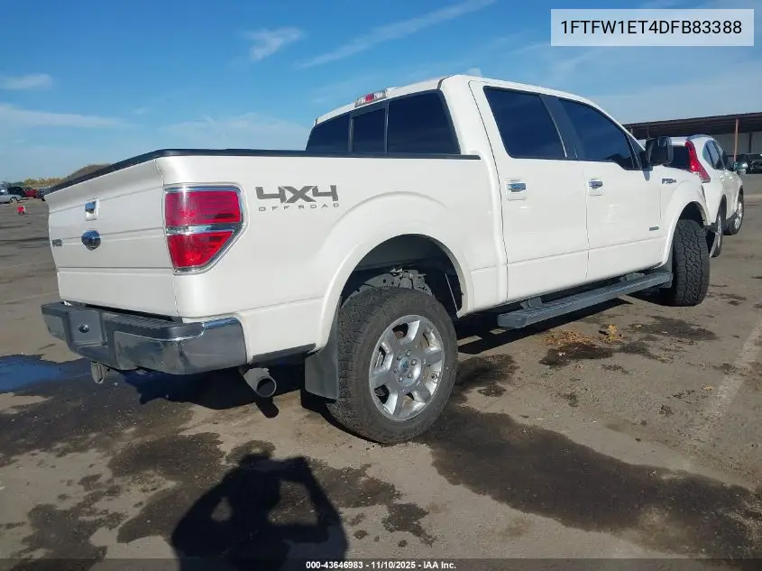 1FTFW1ET4DFB83388 2013 Ford F-150 Lariat