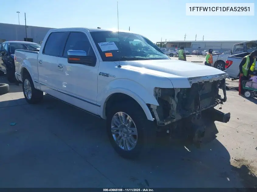 1FTFW1CF1DFA52951 2013 Ford F-150 Platinum