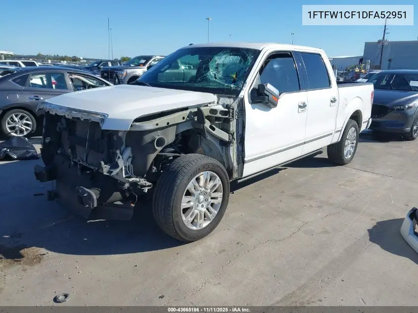 1FTFW1CF1DFA52951 2013 Ford F-150 Platinum