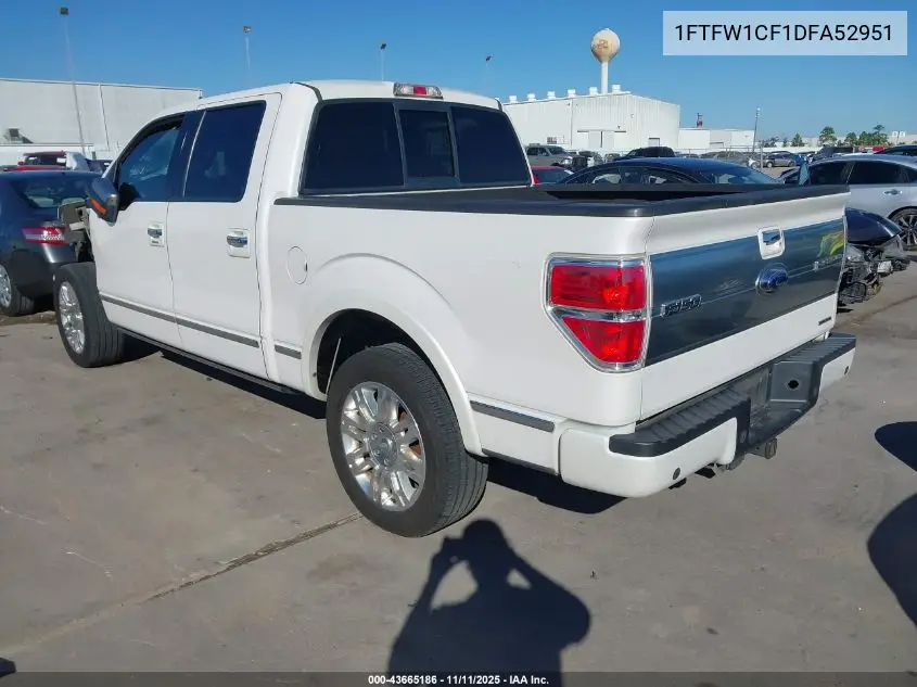 1FTFW1CF1DFA52951 2013 Ford F-150 Platinum