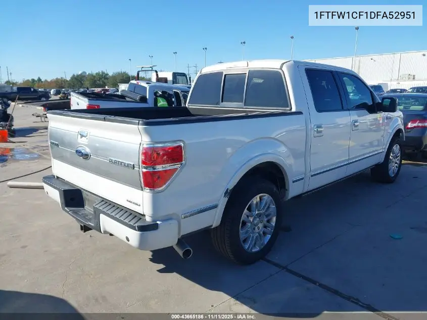 1FTFW1CF1DFA52951 2013 Ford F-150 Platinum