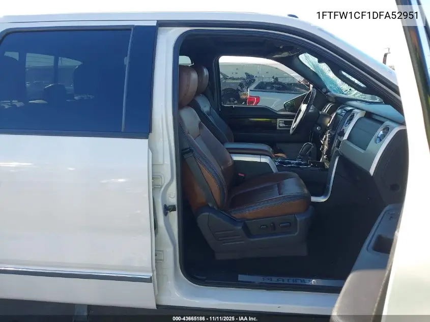 1FTFW1CF1DFA52951 2013 Ford F-150 Platinum
