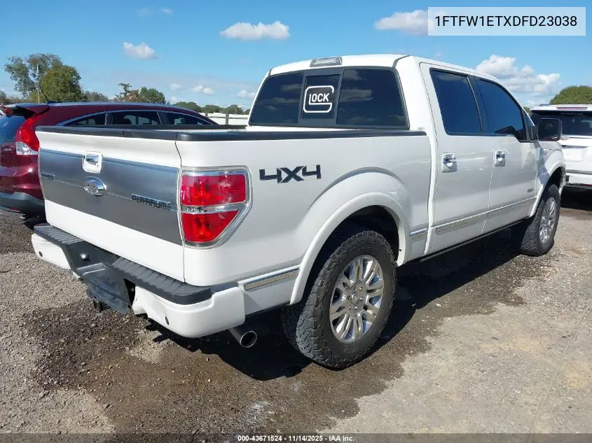 1FTFW1ETXDFD23038 2013 Ford F-150 Platinum