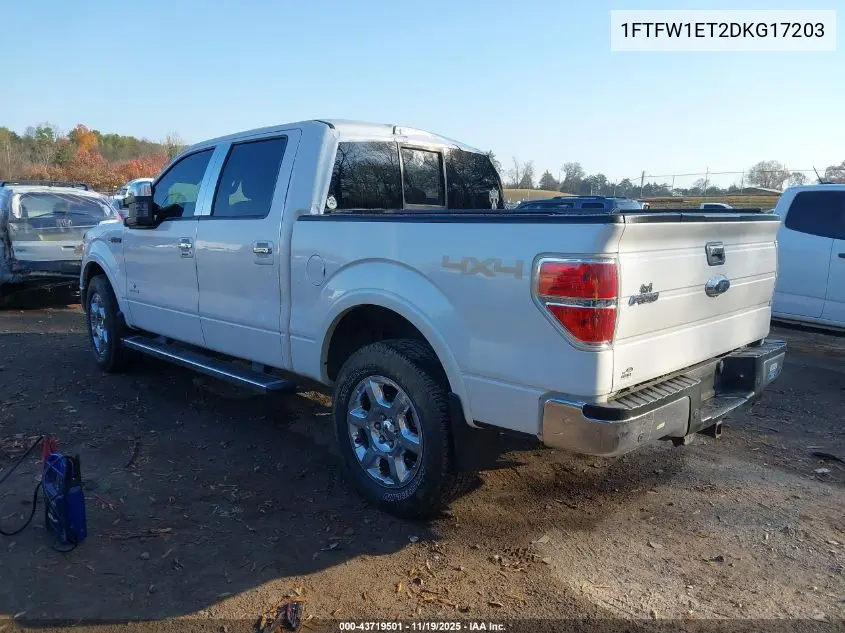 1FTFW1ET2DKG17203 2013 Ford F-150 Lariat