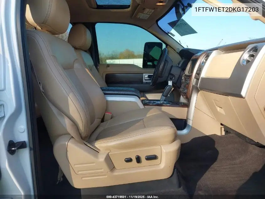 1FTFW1ET2DKG17203 2013 Ford F-150 Lariat
