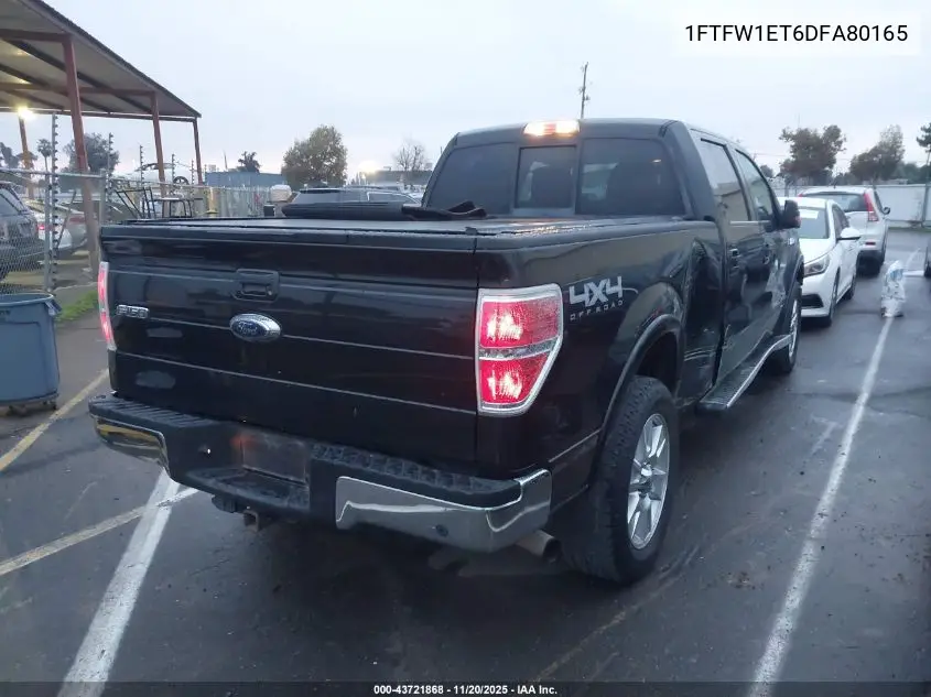 1FTFW1ET6DFA80165 2013 Ford F-150 Lariat