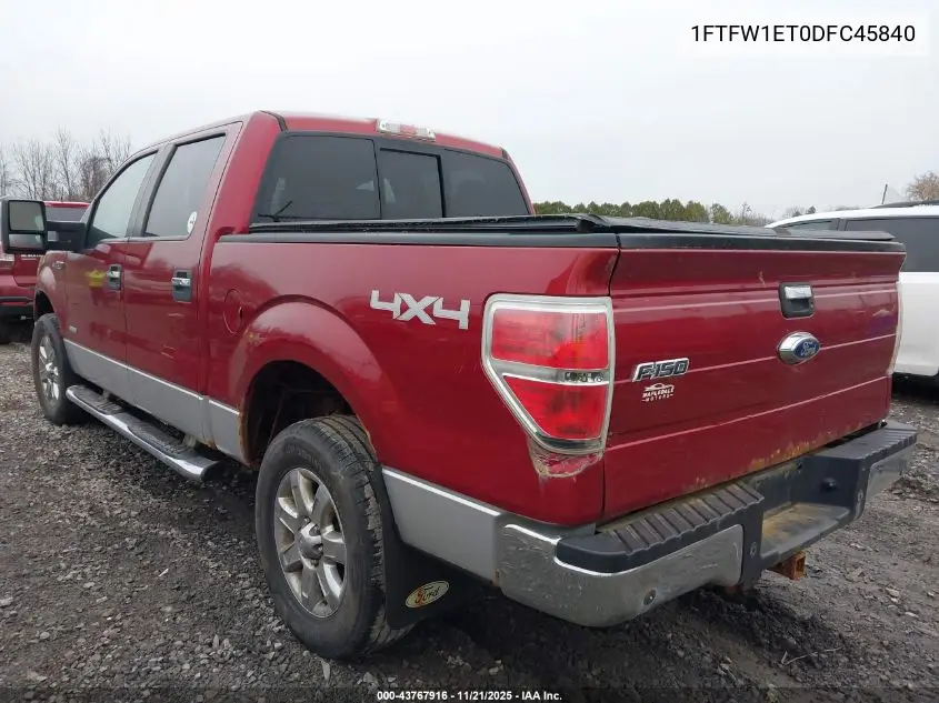 1FTFW1ET0DFC45840 2013 Ford F-150 Xlt