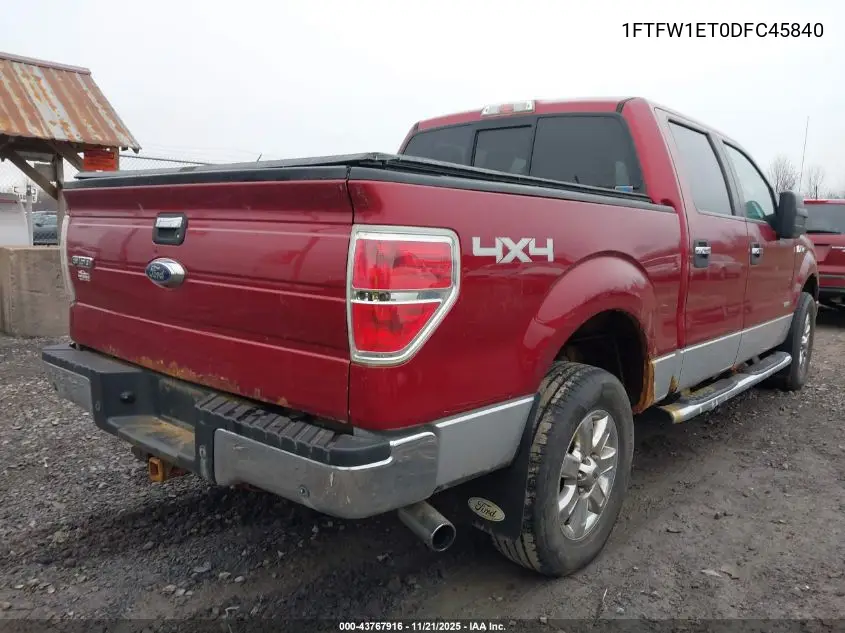 1FTFW1ET0DFC45840 2013 Ford F-150 Xlt