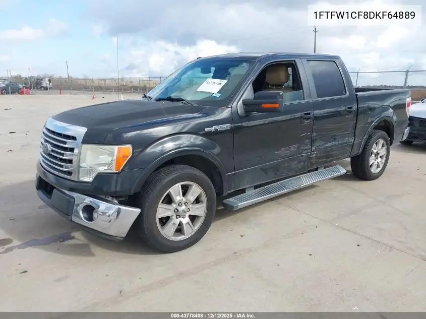 1FTFW1CF8DKF64889 2013 Ford F-150 Lariat