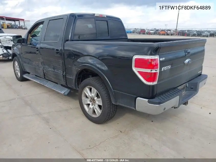 1FTFW1CF8DKF64889 2013 Ford F-150 Lariat