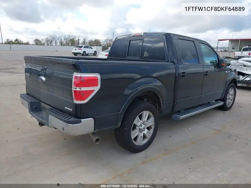1FTFW1CF8DKF64889 2013 Ford F-150 Lariat