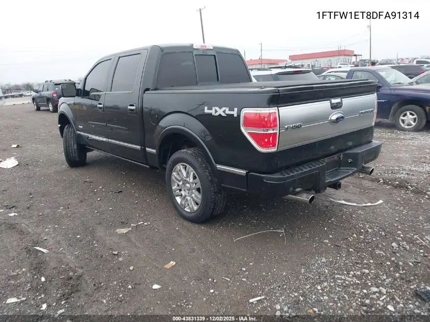 1FTFW1ET8DFA91314 2013 Ford F-150 Platinum