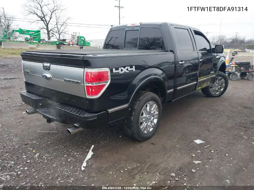 1FTFW1ET8DFA91314 2013 Ford F-150 Platinum