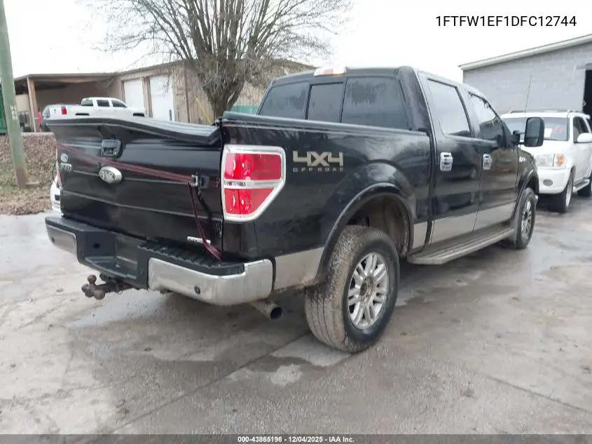 1FTFW1EF1DFC12744 2013 Ford F-150 Lariat