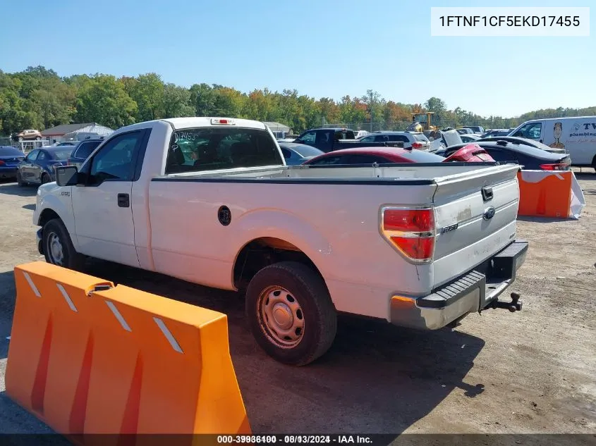 1FTNF1CF5EKD17455 2014 Ford F-150 Xl