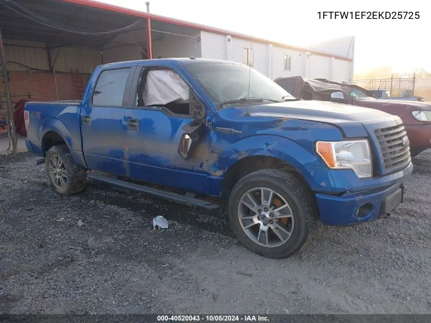 1FTFW1EF2EKD25725 2014 Ford F-150 Stx