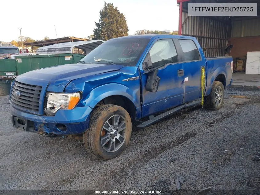 1FTFW1EF2EKD25725 2014 Ford F-150 Stx