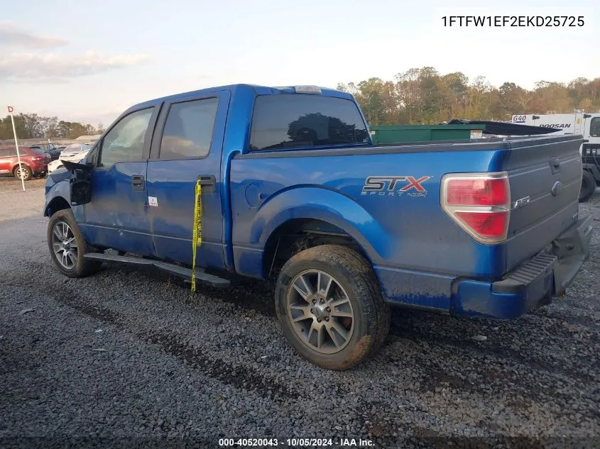 1FTFW1EF2EKD25725 2014 Ford F-150 Stx