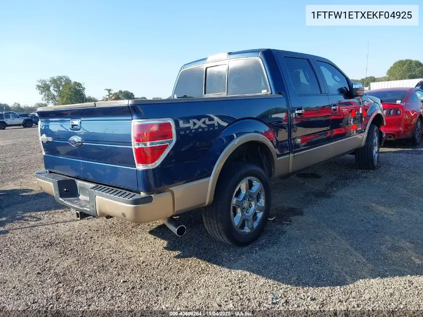 1FTFW1ETXEKF04925 2014 Ford F-150 King Ranch