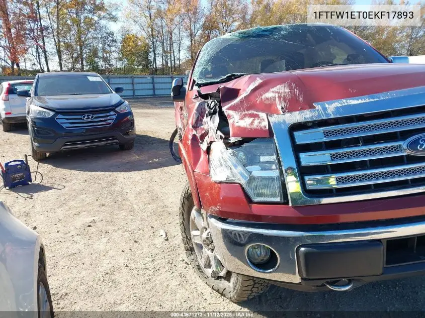 1FTFW1ET0EKF17893 2014 Ford F-150 Lariat