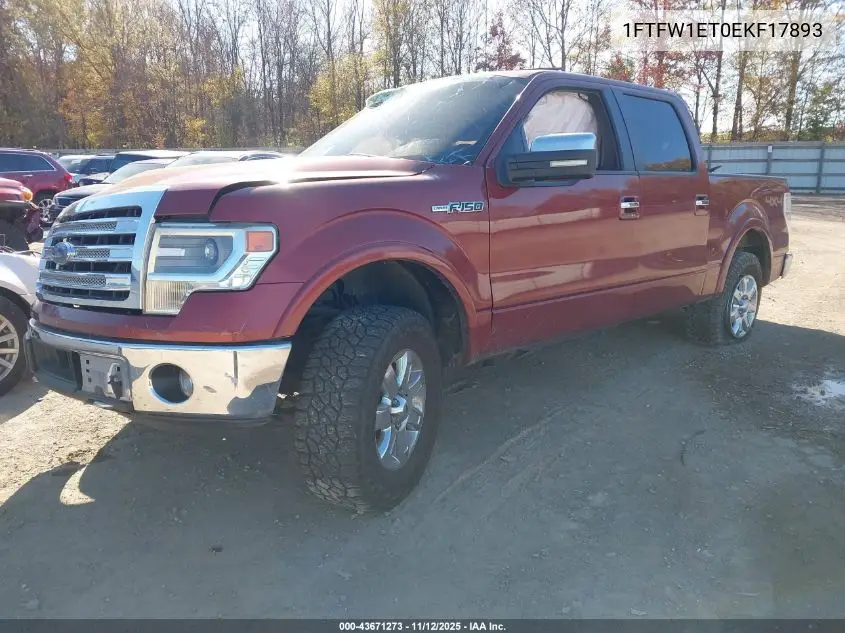 1FTFW1ET0EKF17893 2014 Ford F-150 Lariat