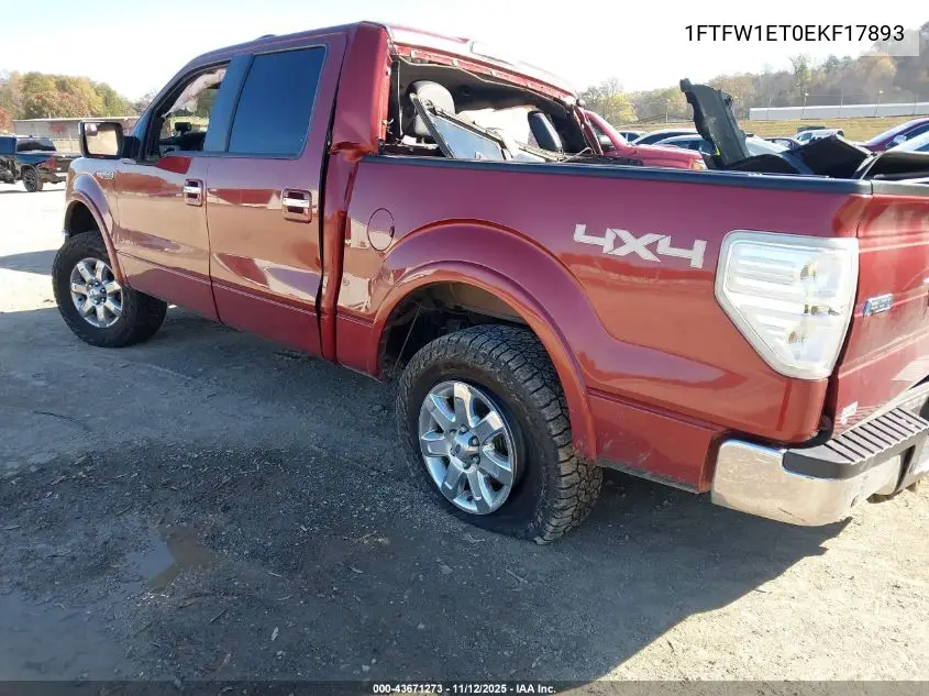 1FTFW1ET0EKF17893 2014 Ford F-150 Lariat