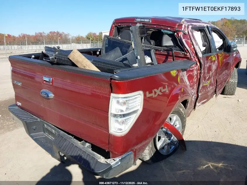 1FTFW1ET0EKF17893 2014 Ford F-150 Lariat