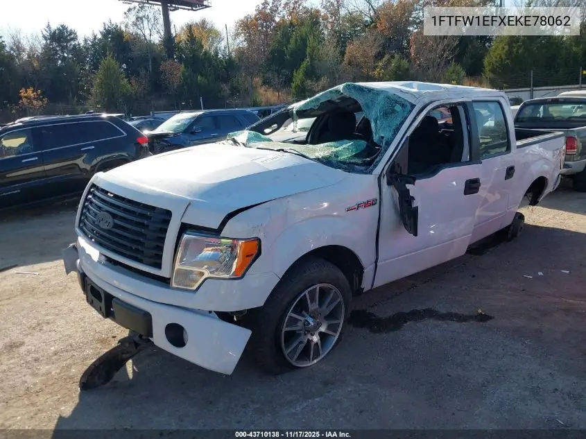 1FTFW1EFXEKE78062 2014 Ford F-150 Stx