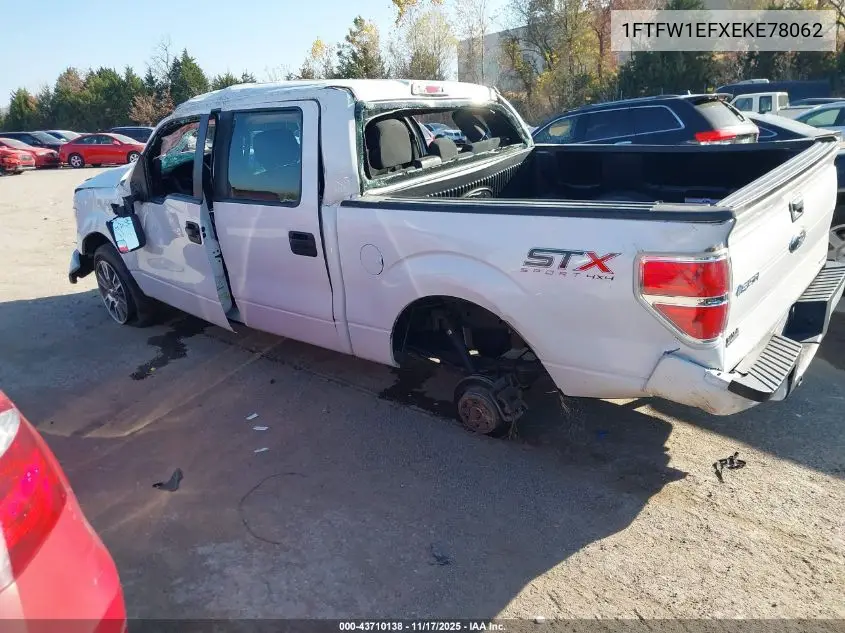 1FTFW1EFXEKE78062 2014 Ford F-150 Stx