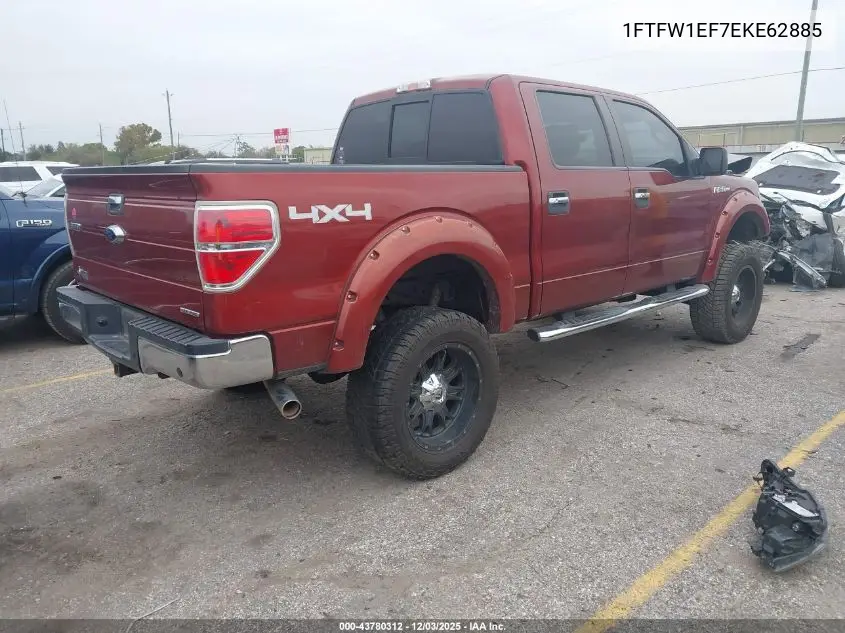 1FTFW1EF7EKE62885 2014 Ford F-150 Xlt