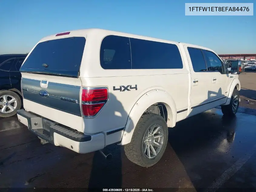 1FTFW1ET8EFA84476 2014 Ford F-150 Platinum