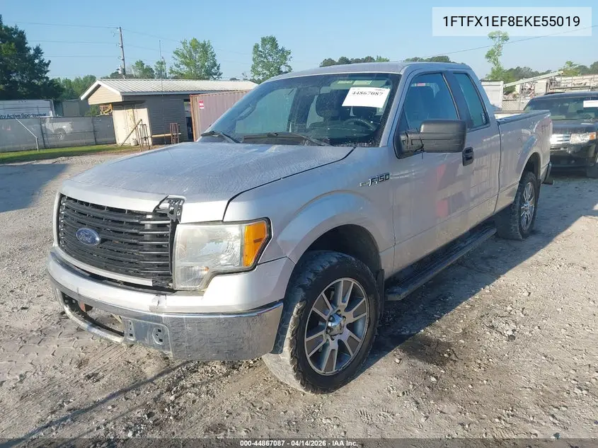 1FTFX1EF8EKE55019 2014 Ford F-150 Stx