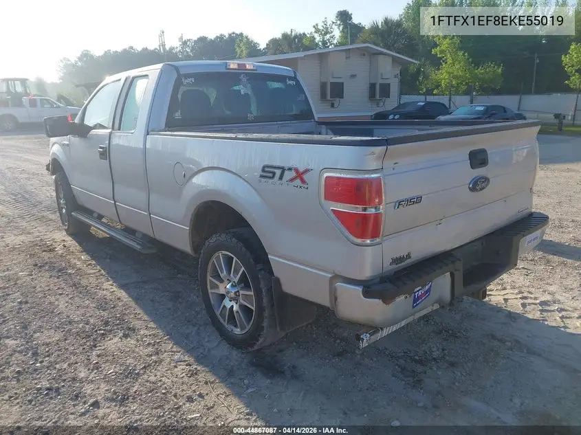 1FTFX1EF8EKE55019 2014 Ford F-150 Stx