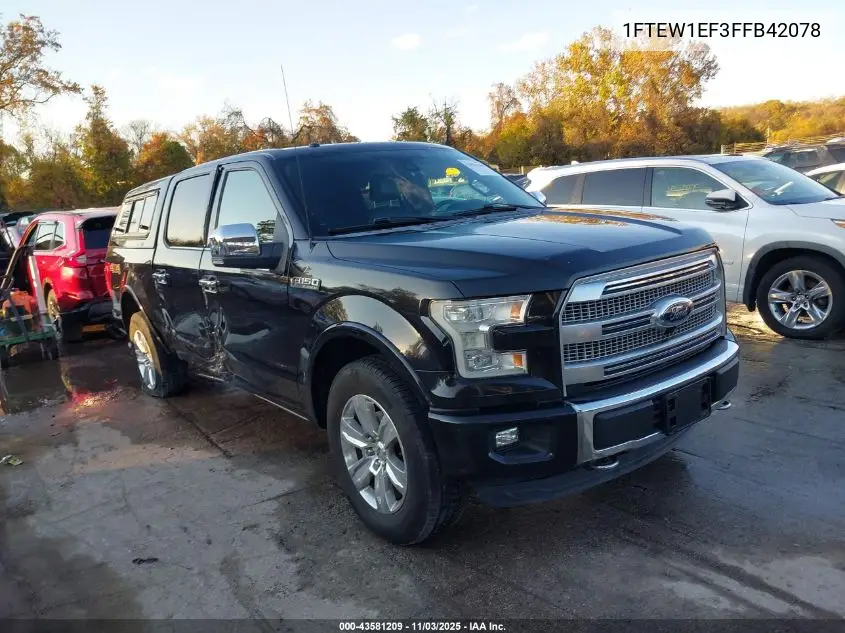 1FTEW1EF3FFB42078 2015 Ford F-150 Platinum