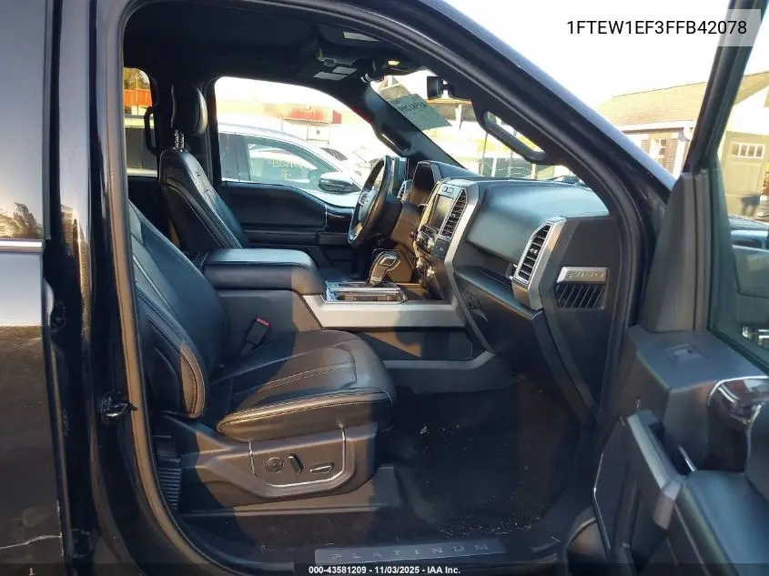1FTEW1EF3FFB42078 2015 Ford F-150 Platinum