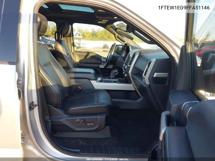 1FTEW1EG9FFA51146 2015 Ford F-150 Lariat