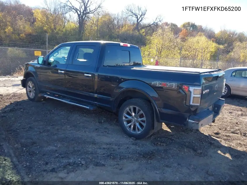 1FTFW1EFXFKD65200 2015 Ford F-150 Lariat