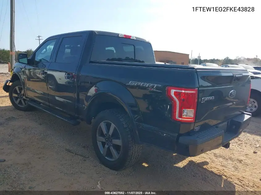 1FTEW1EG2FKE43828 2015 Ford F-150 Xlt