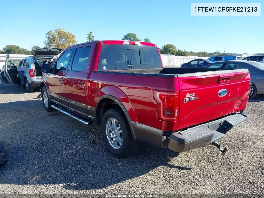 1FTEW1CP5FKE21213 2015 Ford F-150 Lariat