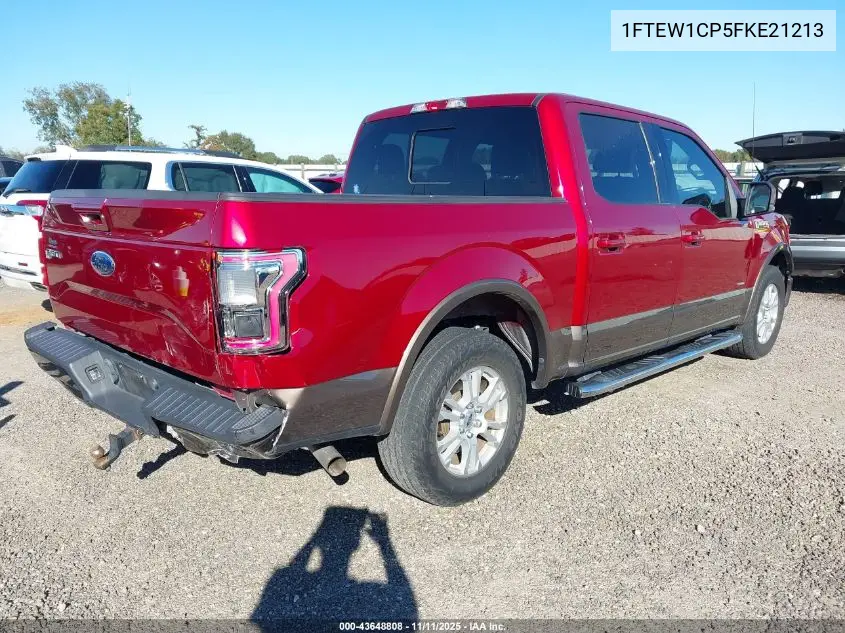 1FTEW1CP5FKE21213 2015 Ford F-150 Lariat