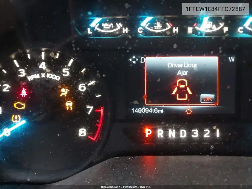 1FTEW1E84FFC72887 2015 Ford F-150 Xl