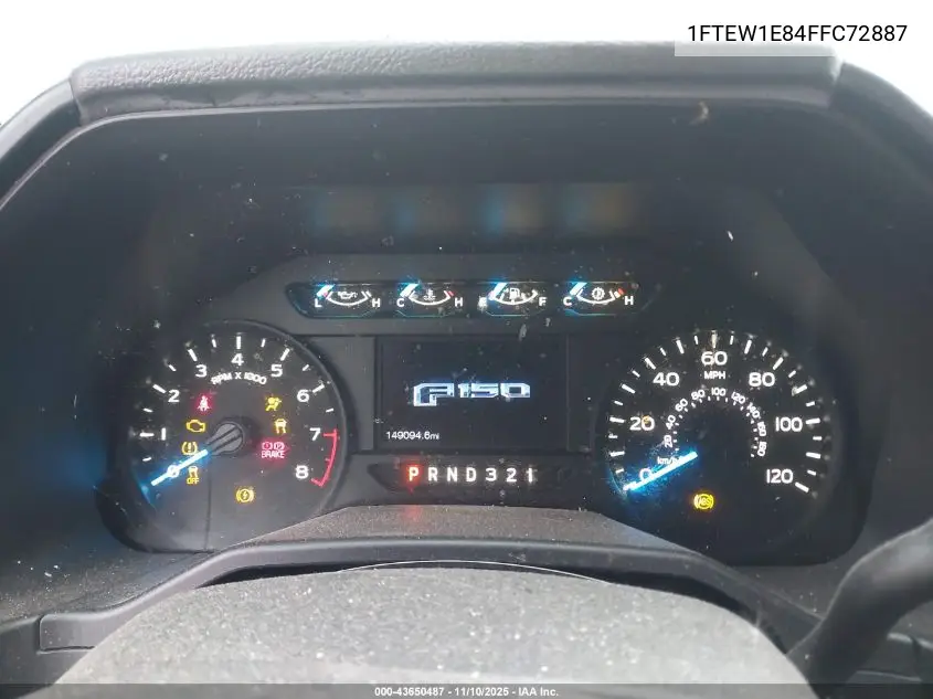 1FTEW1E84FFC72887 2015 Ford F-150 Xl
