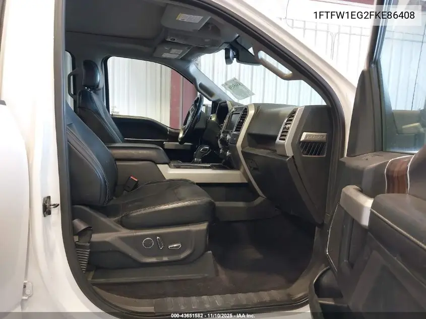 1FTFW1EG2FKE86408 2015 Ford F-150 Lariat