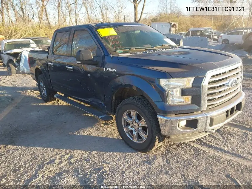 1FTEW1E81FFC91221 2015 Ford F-150 Xlt