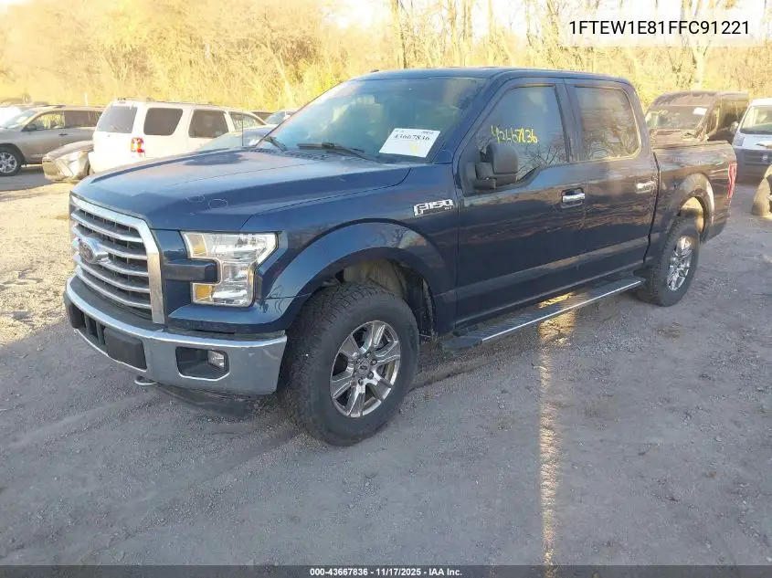 1FTEW1E81FFC91221 2015 Ford F-150 Xlt
